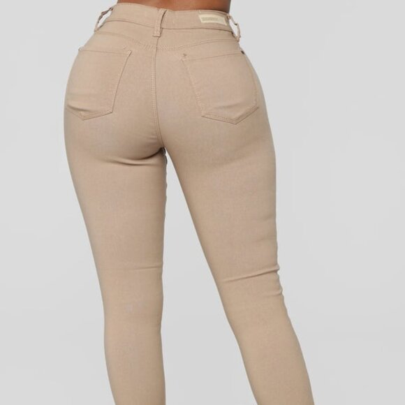NWT: Fashion Nova Hyperstretch Skinny Pants with 3 Functional Pockets XL-Tan - Picture 3 of 12